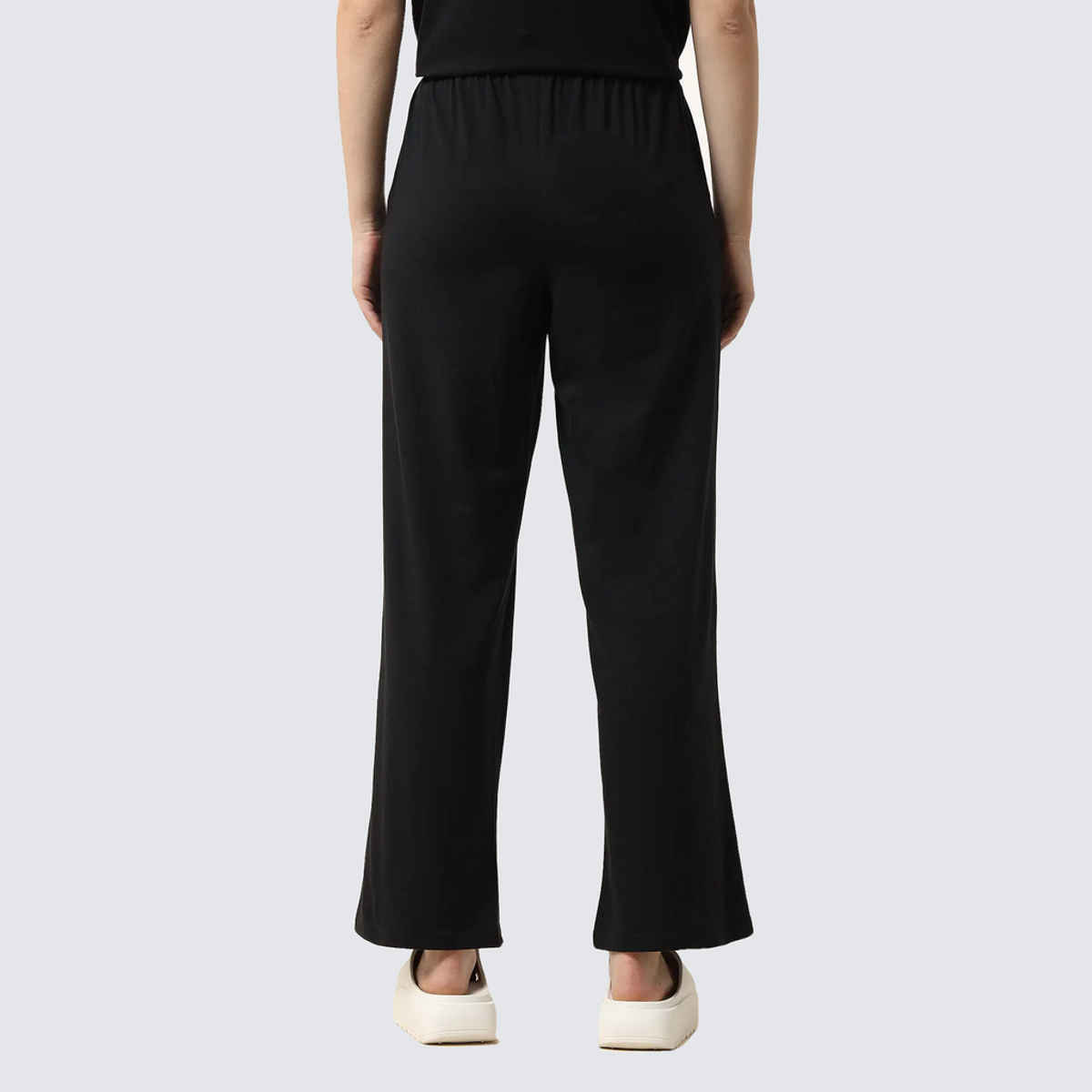 U.S. Polo Assn. Women's High-Rise Wide Leg Trousers | Black - L