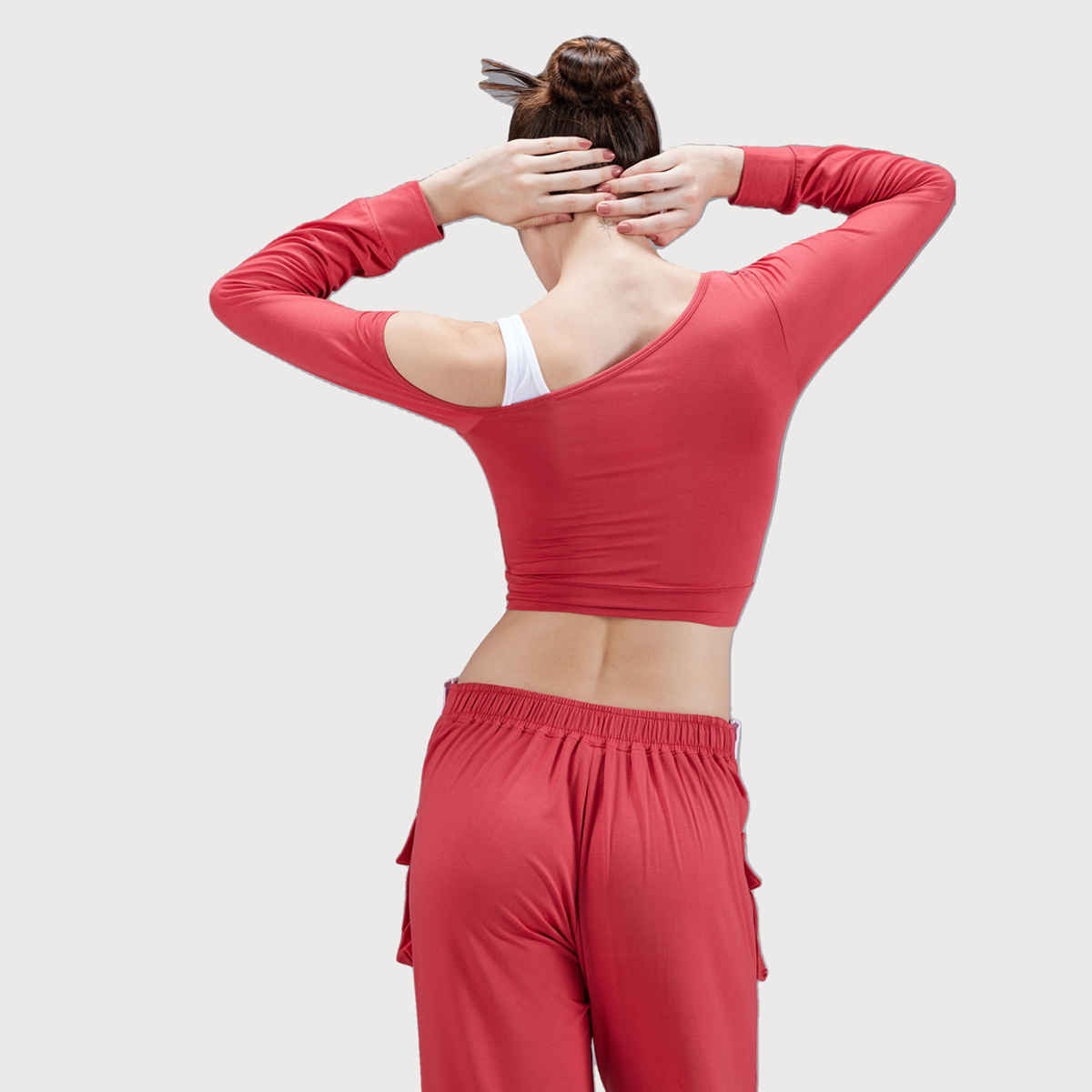 Cava Women's One Shoulder Top Whirl | Red - XXL