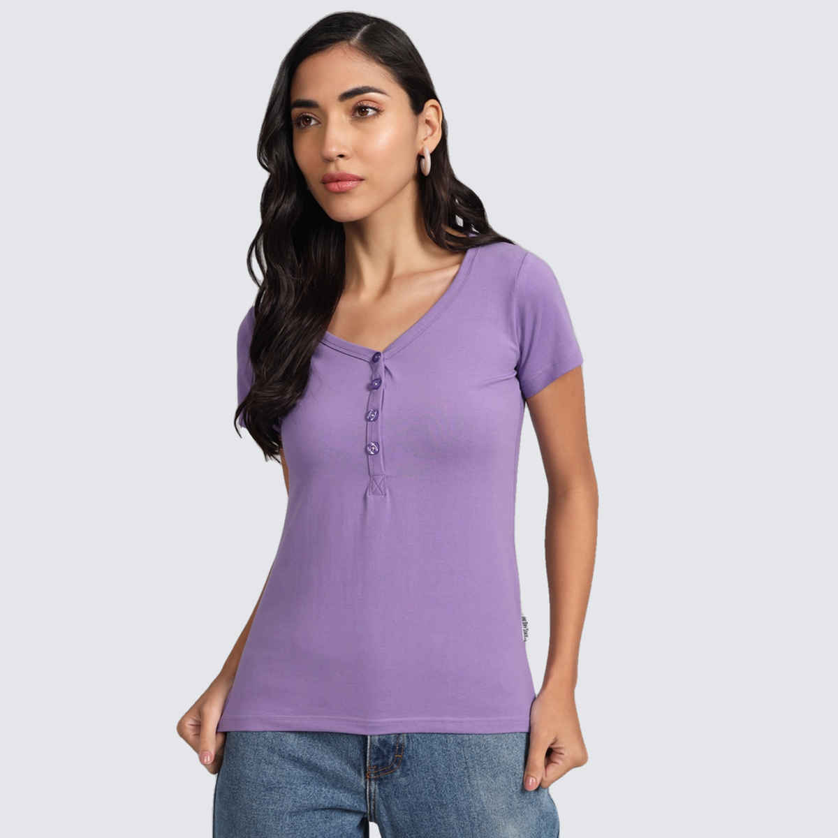 The Dry State Women's Lavender T-shirts WTSH | 1627A | XL