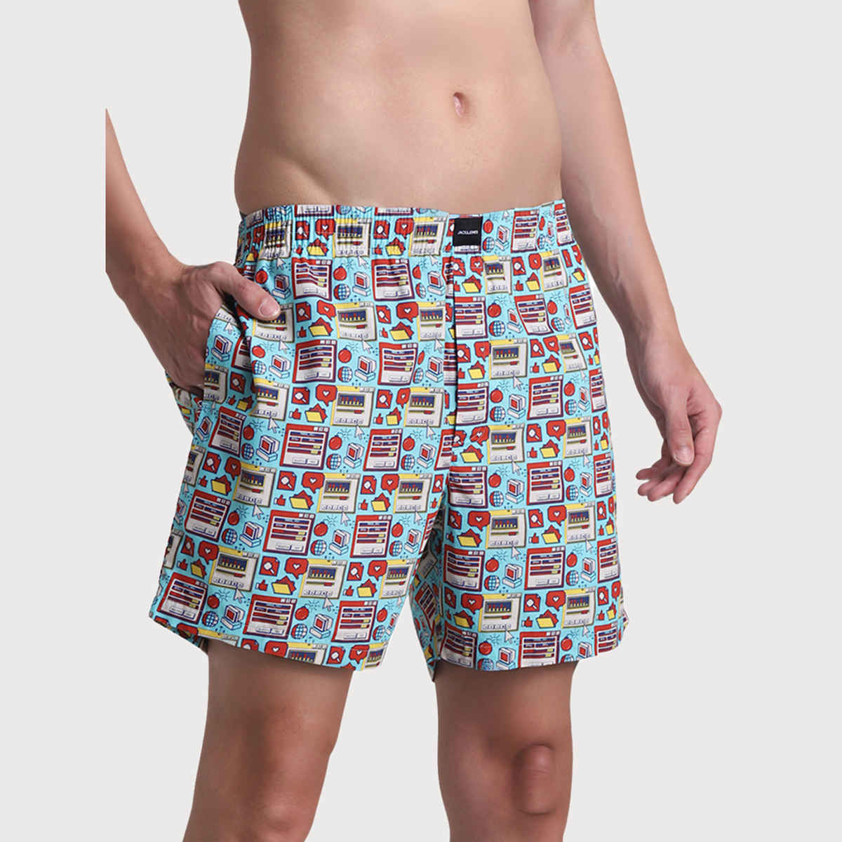 JACK & JONES Men's Chit Chat Boxer | Blue Topaz - L