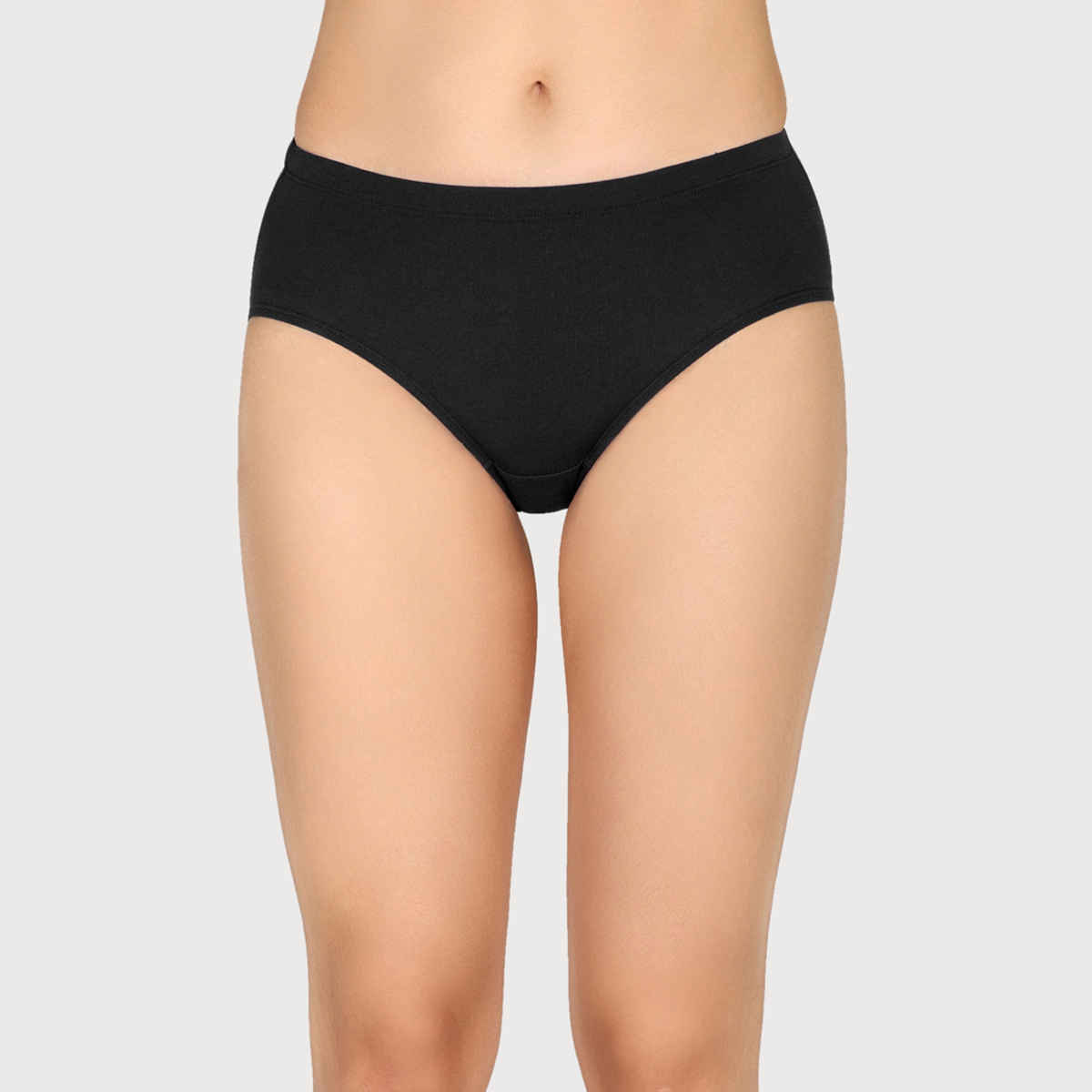 Zivame Women's Full Coverage Medium Rise Hipster Panty | Anthracite - 2XL