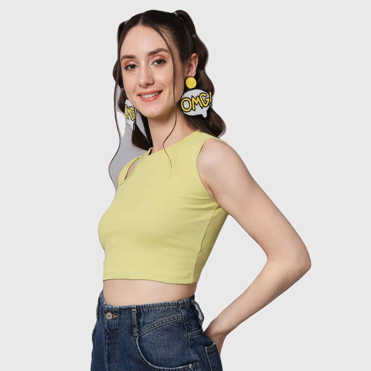 The Dry State Women's Light Green Tops WTOP | 1266A | S