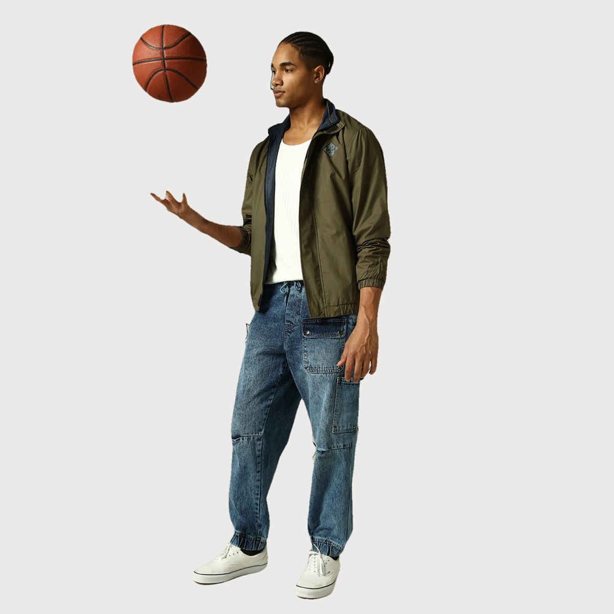 Hubberholme Men's Lightweight Relaxed Fit Reversible Windcheater Jacket | Olive - L