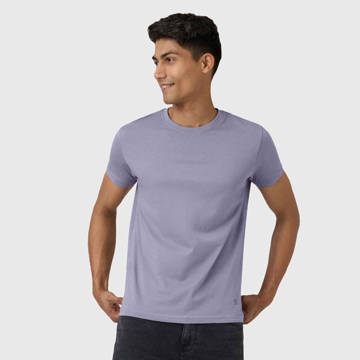 XYXX Pace Round Neck T-shirt - Misty Lilac | Super Combed Cotton | S