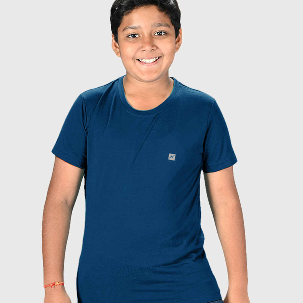 Lux Nitro Kids Round Neck T-shirt | Mykonas Blue - XL