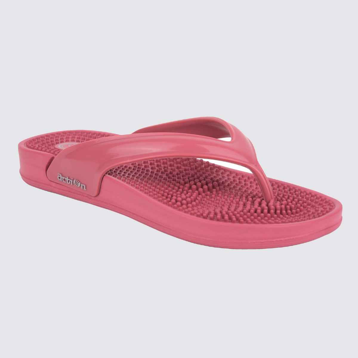 Action Women's Hran-62 Ortho Slippers | Acupressure Insole | Pain Relief Insole | Onion Pink - UK 6