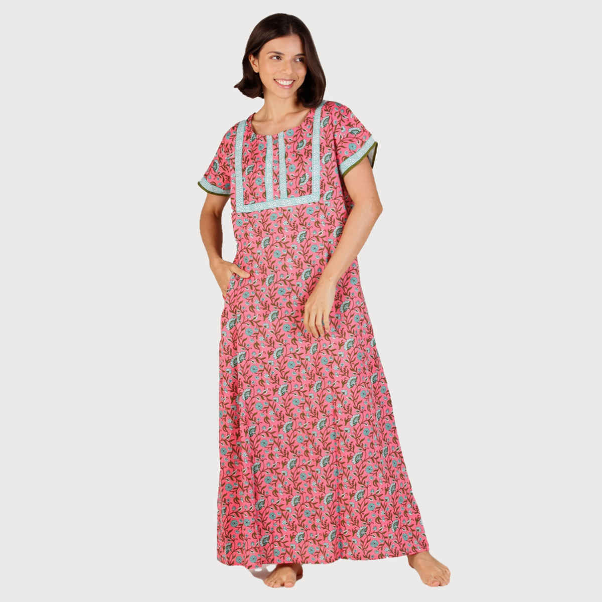 Evolove Women's Nighty Red Pink LNGCO3079RP-L