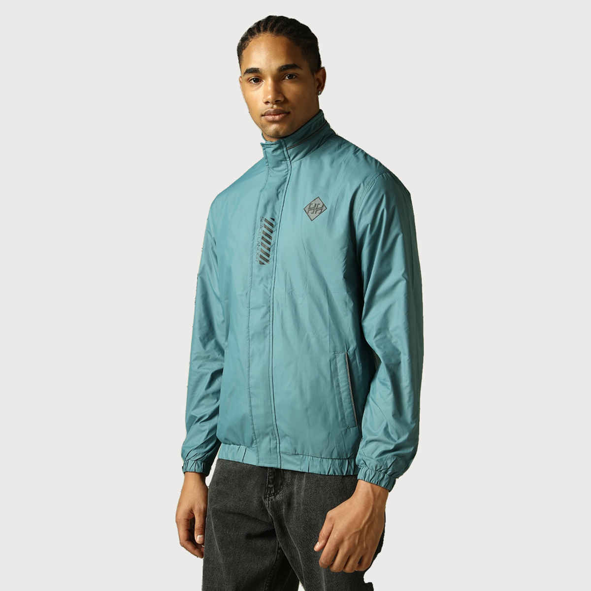 Hubberholme Men's Lightweight Relaxed Fit Reversible Windcheater Jacket | Bright Blue - M
