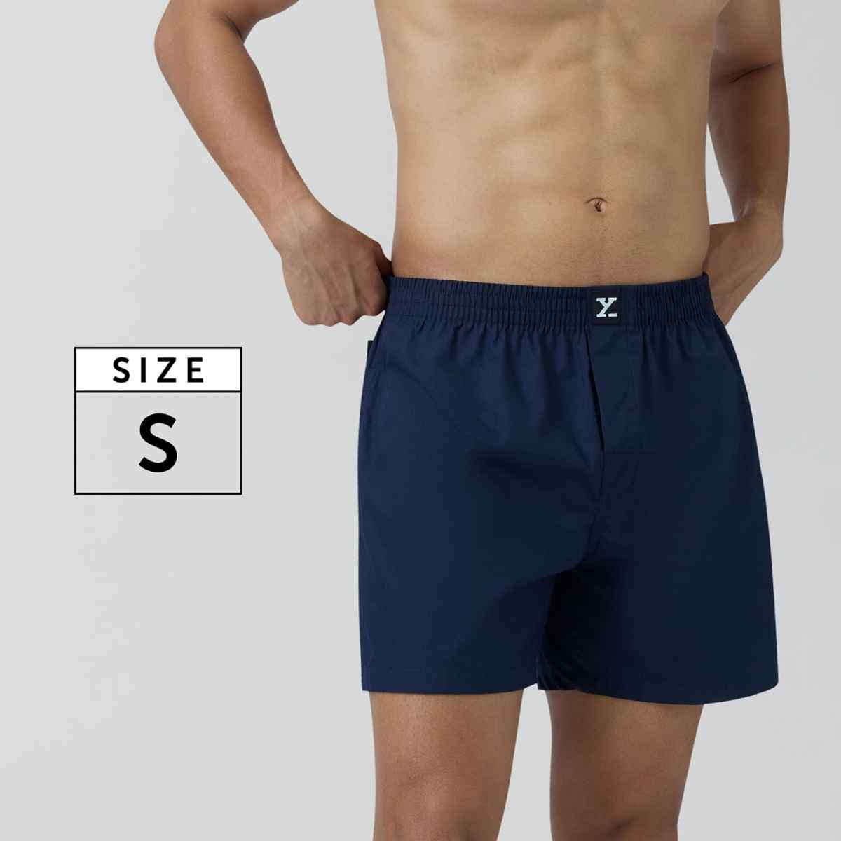 XYXX Men's Cotton Solid Inner Boxers Pack of 1, Midnight Blue| S
