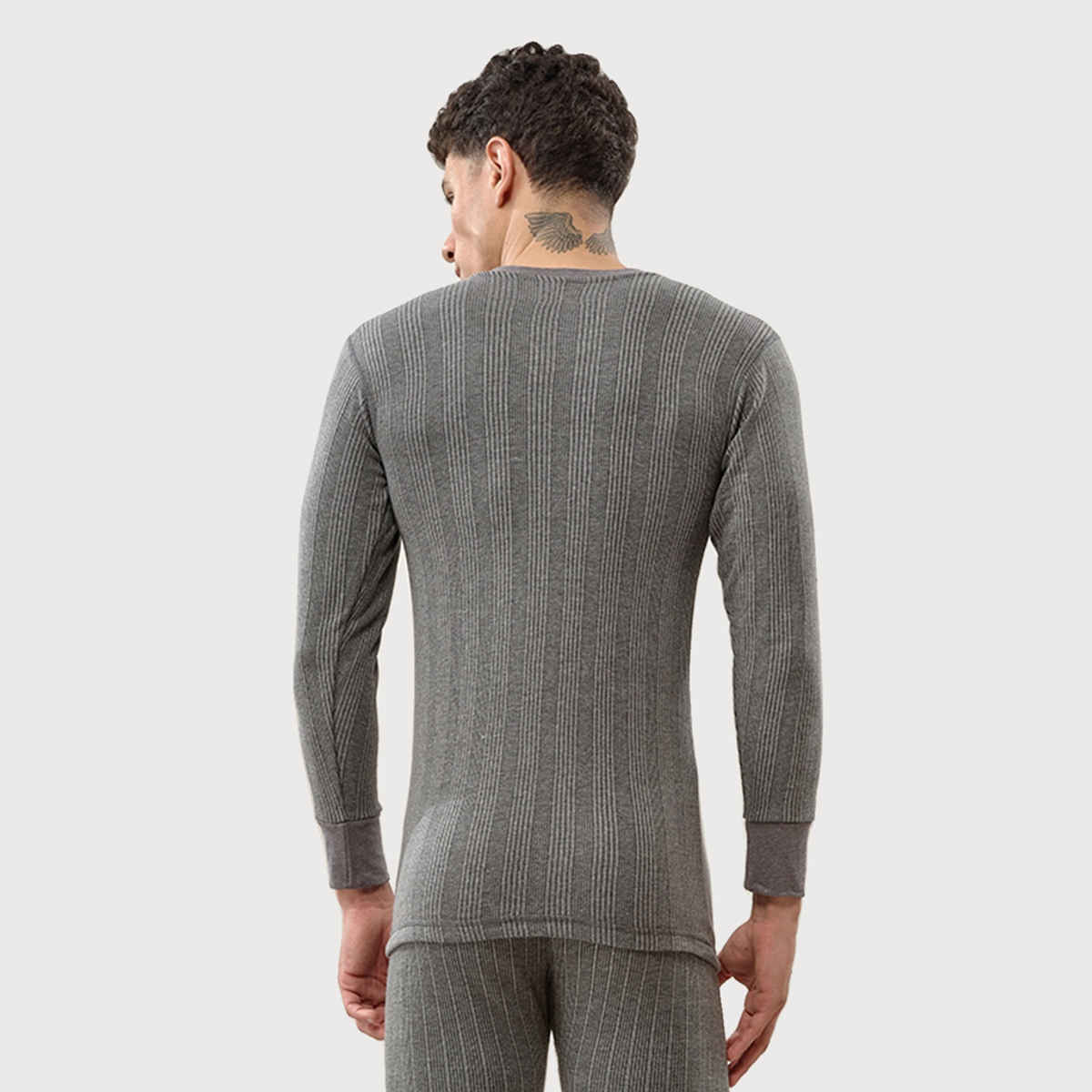 Lux Inferno V-Neck Thermal Top For Men - Charcoal - 105 | Size - 3XL