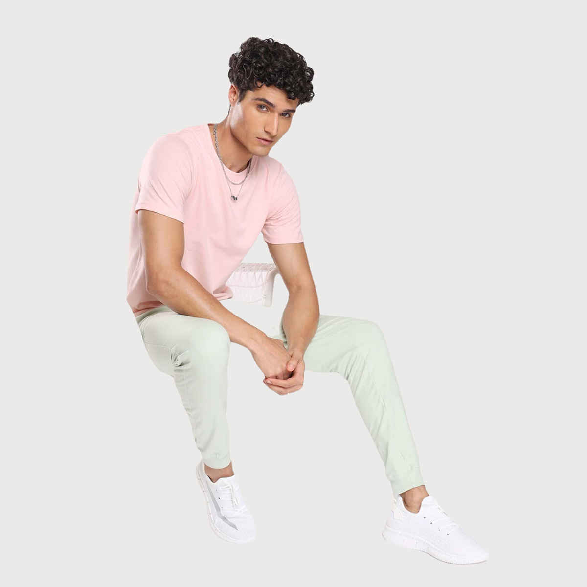Nobero Men's Plain Classic Fit T-shirt | Blush - S