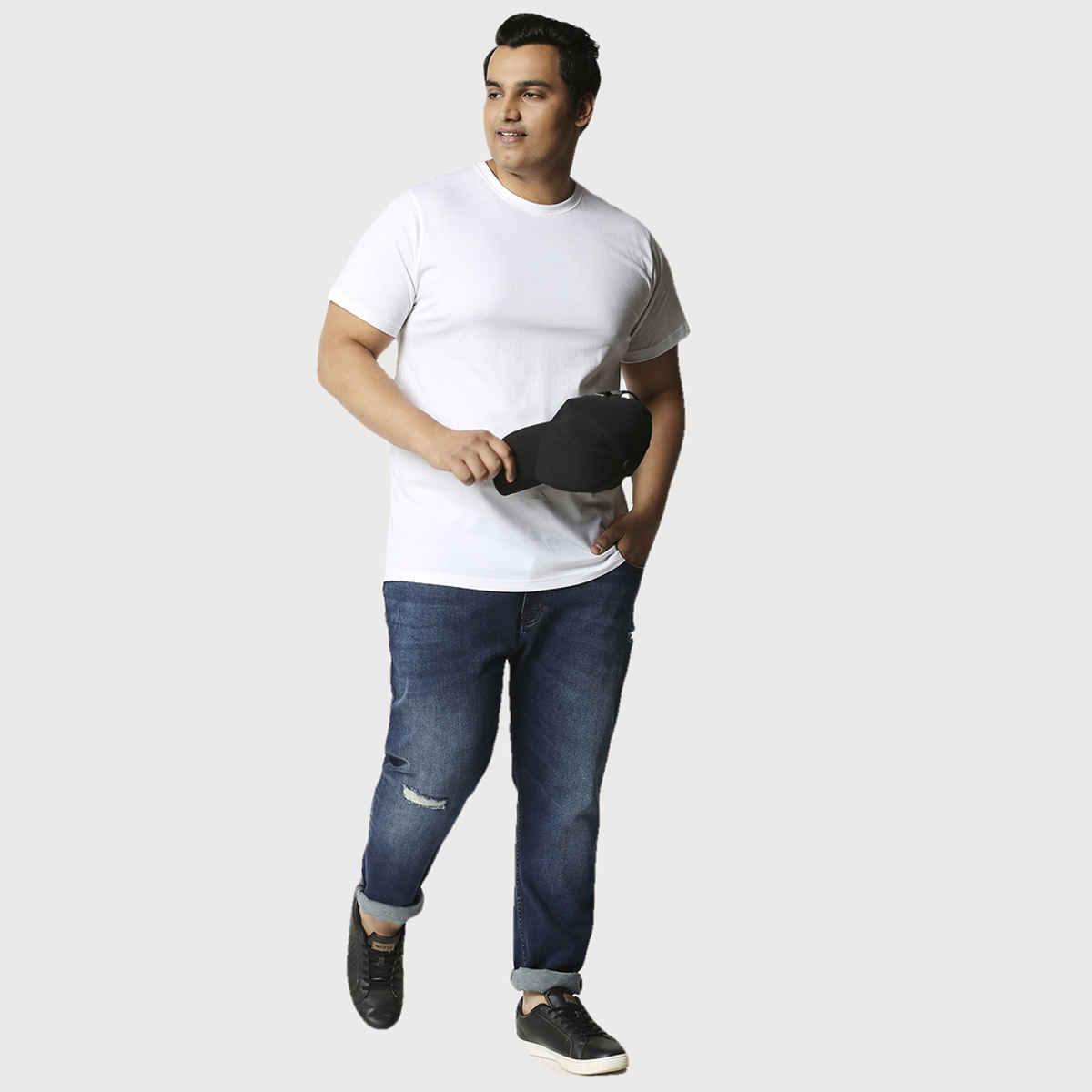 Bewakoof Half Sleeve Plus Size T-shirt | White - 3XL