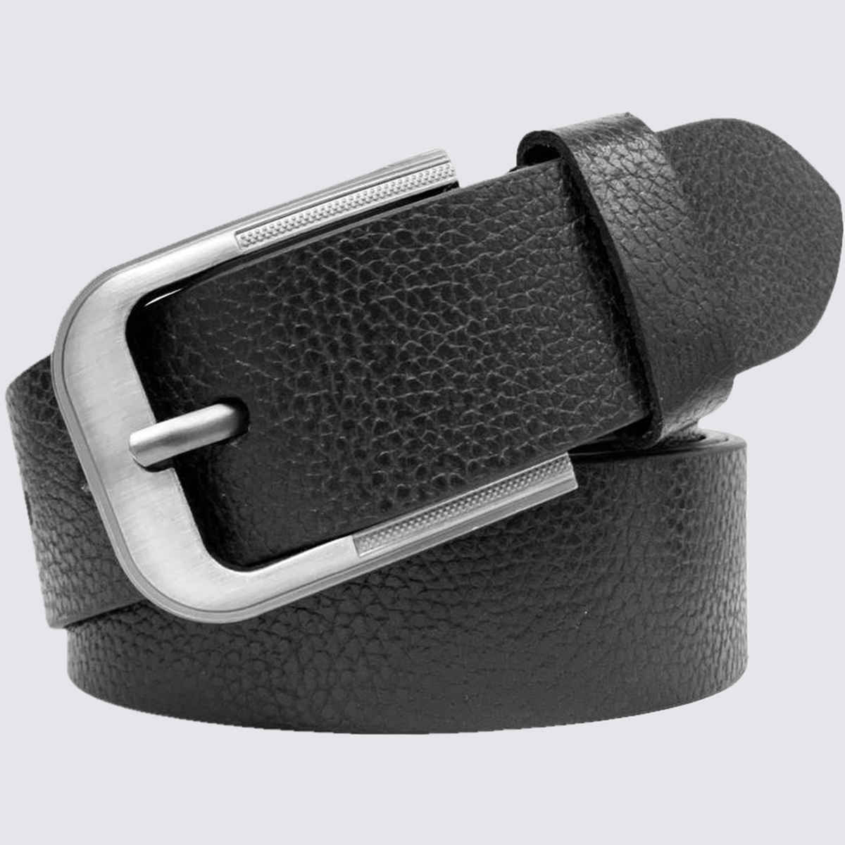 Kaezri Genuine Leather Black Patterned Belt for Men | Lckata - 40