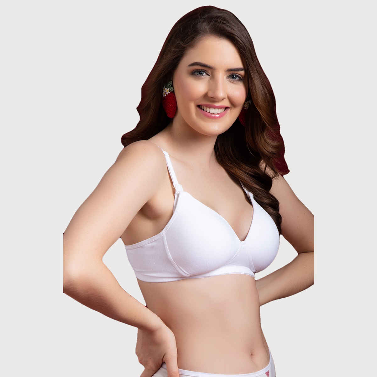 Clovia Women Padded Non-Wired Demi Cup Feeding Bra | White | 36D