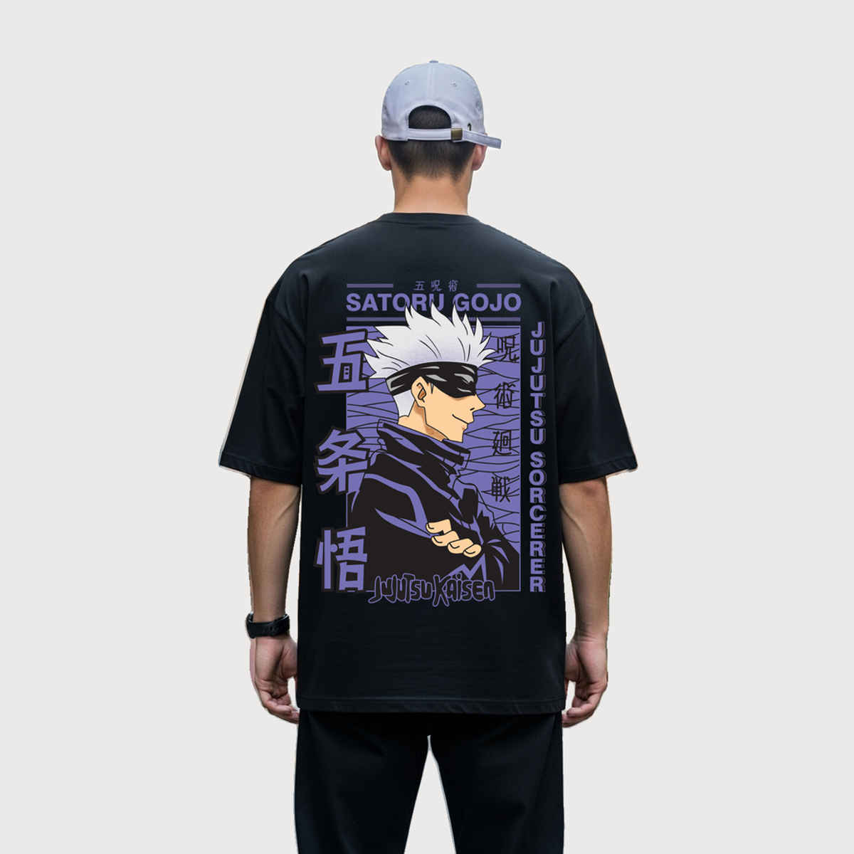 BENNY BROOKS Men's Round Neck half sleeve Oversized T-shirt |AA(ARN)BLACK131 | Black - L