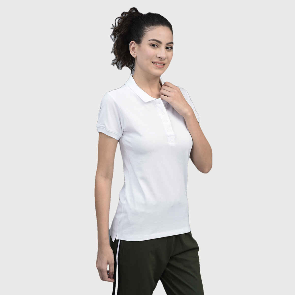 Dollar Women Polo T-shirt - White | Premium Cotton | XL