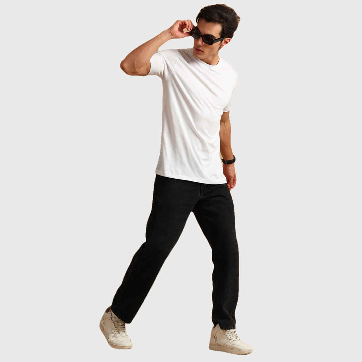 Bushirt Men's Solid T-shirt | White - L