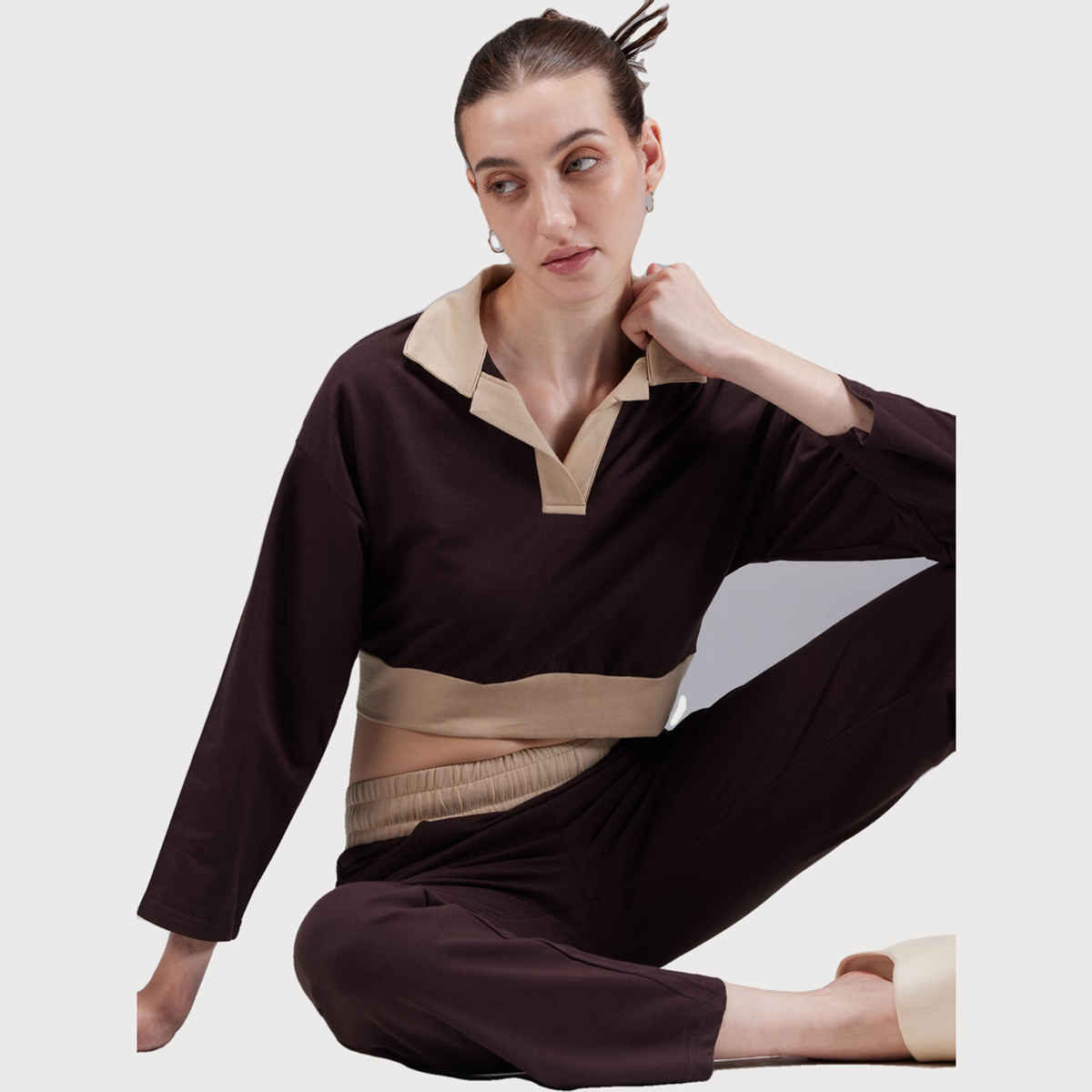 Cava Women's Polo Sweatshirt Boxy | Brown - L