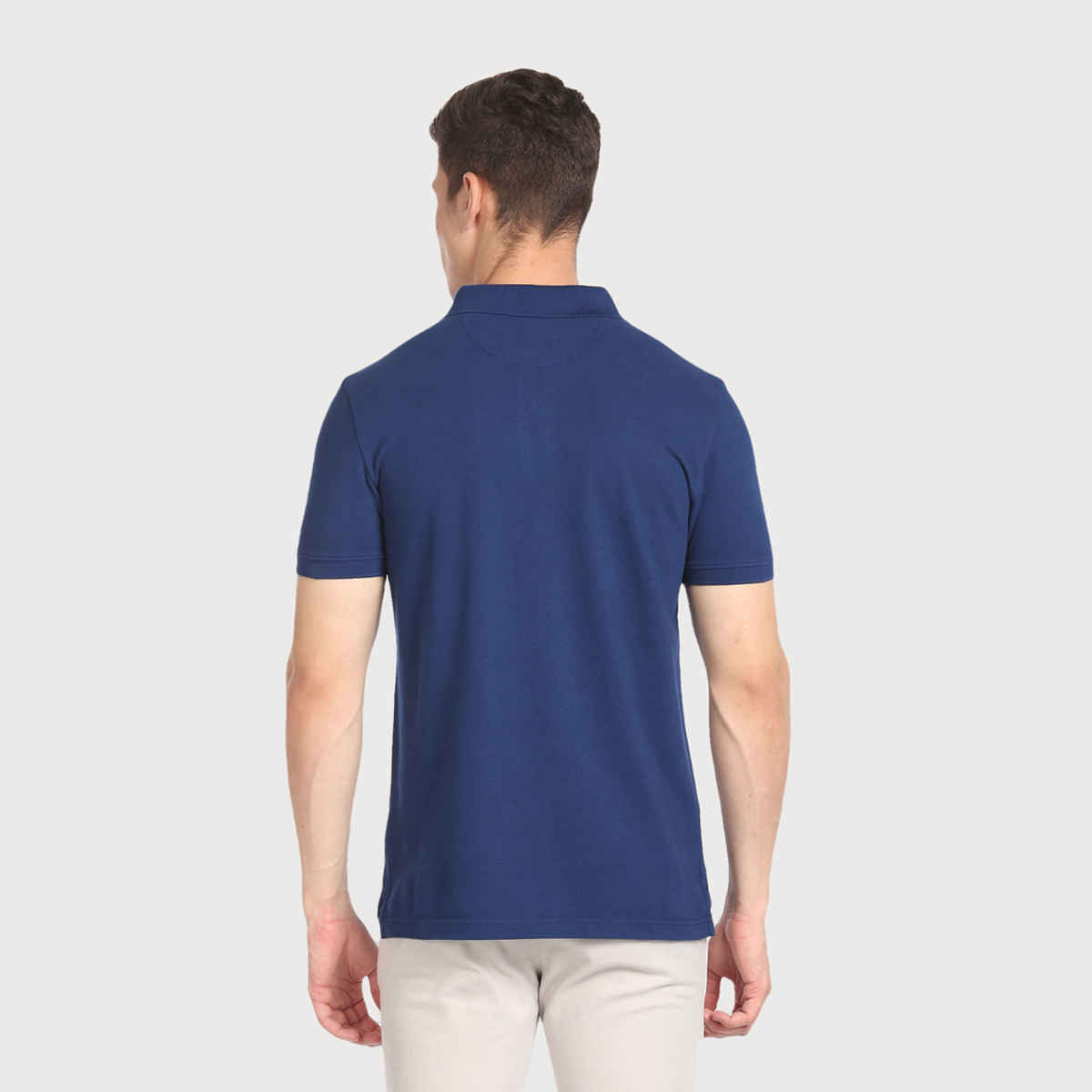 U.S. Polo Assn. Men's Appliqued Logo Cotton Polo Shirt | Navy - L