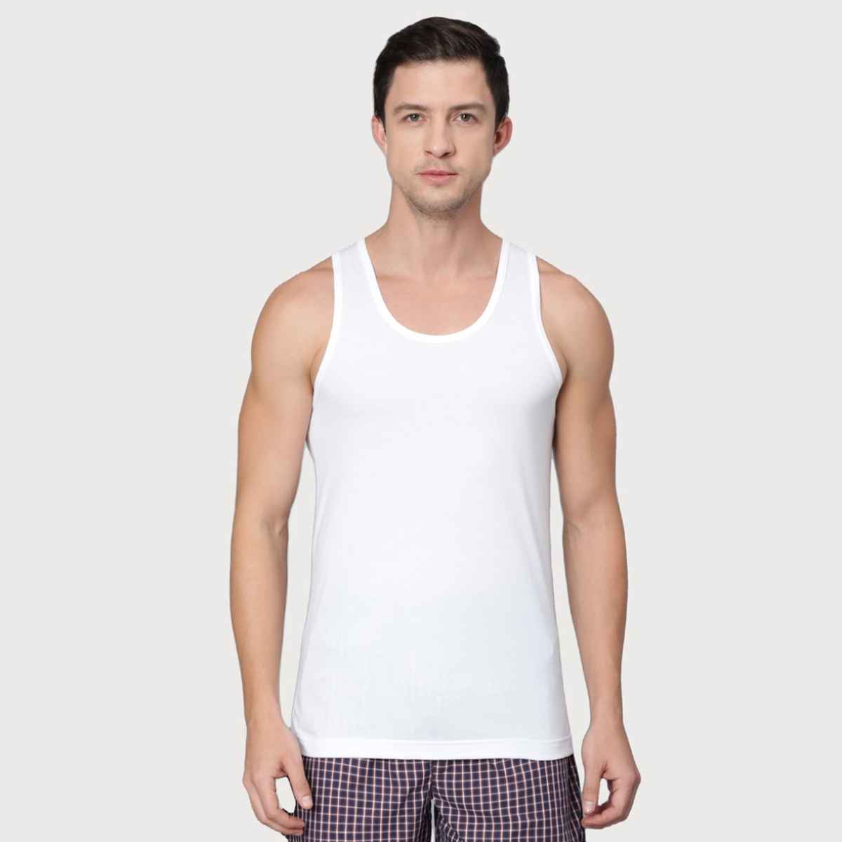 Van Heusen Men Pack Of 2 Moisture Activated & Super Soft Cool It Vest |White-Xxl