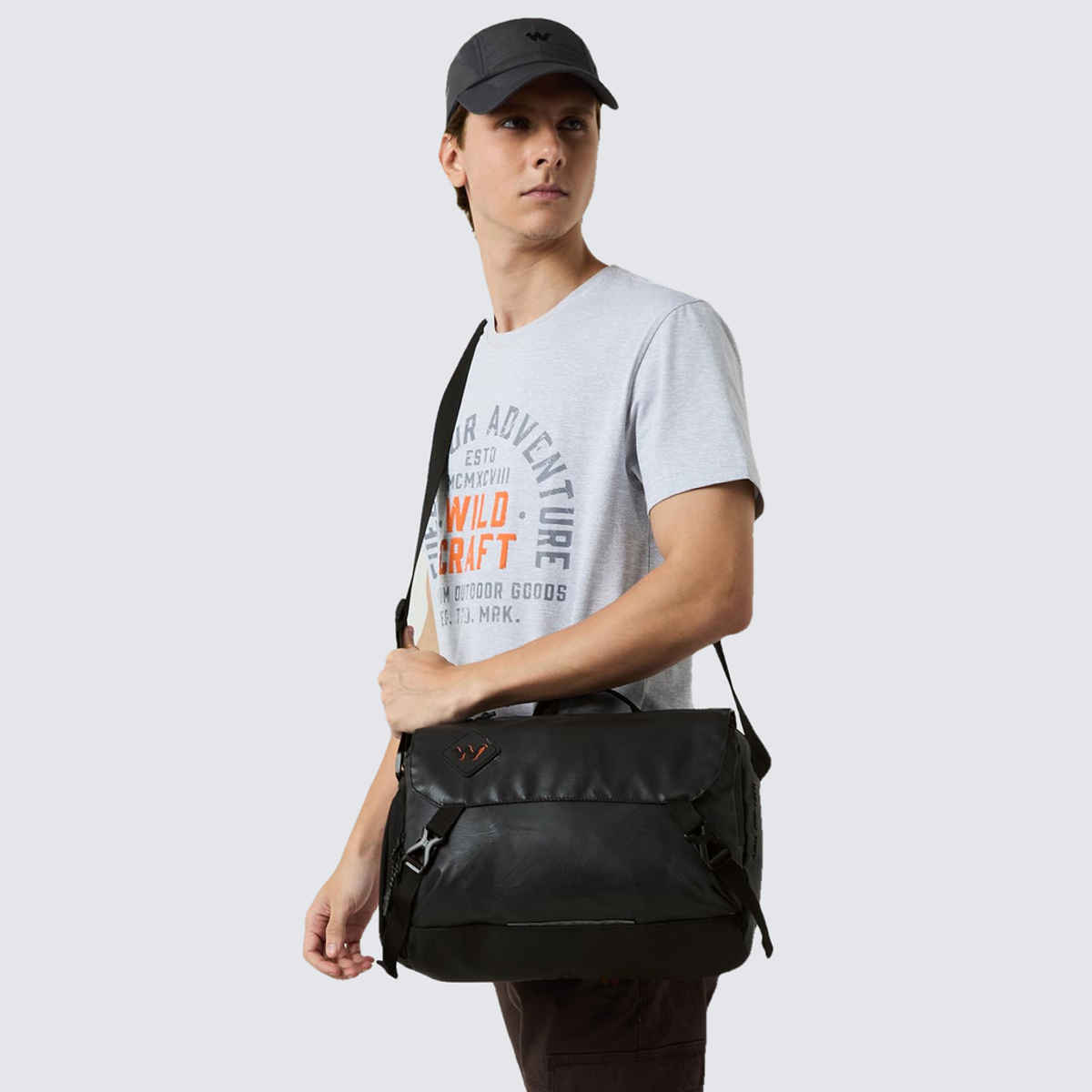 Wildcraft Unisex PU 10 L Messenger Bag | Black
