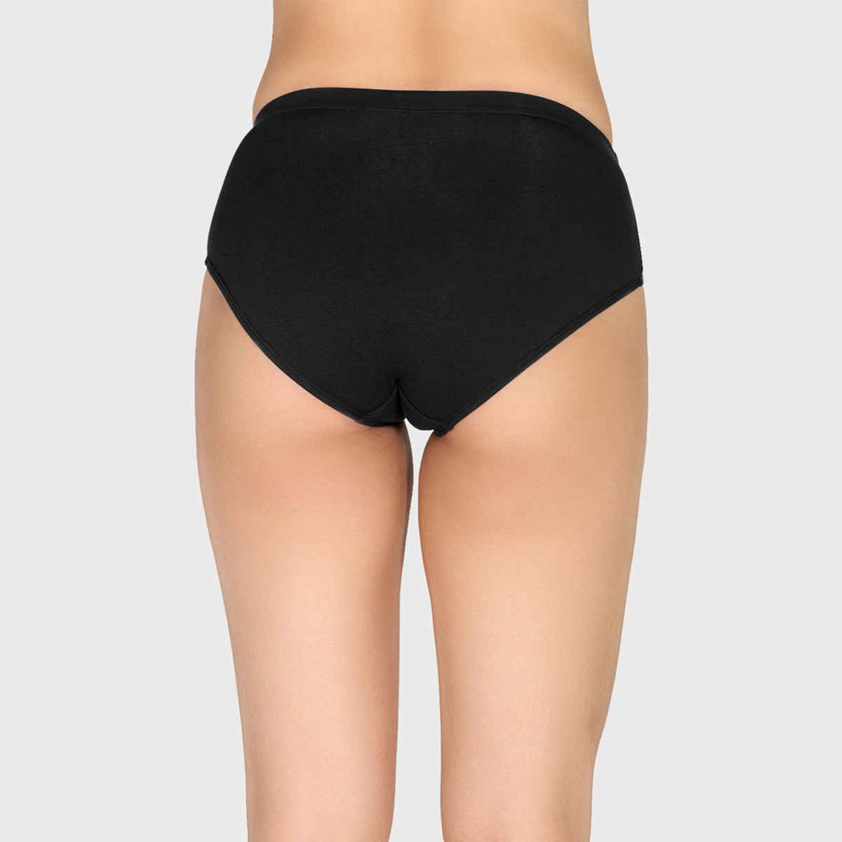 Zivame Women's Full Coverage Medium Rise Hipster Panty | Anthracite - 2XL