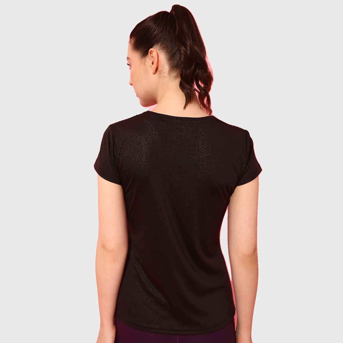 Clovia Comfort Fit Active T-Shirt | Black | L