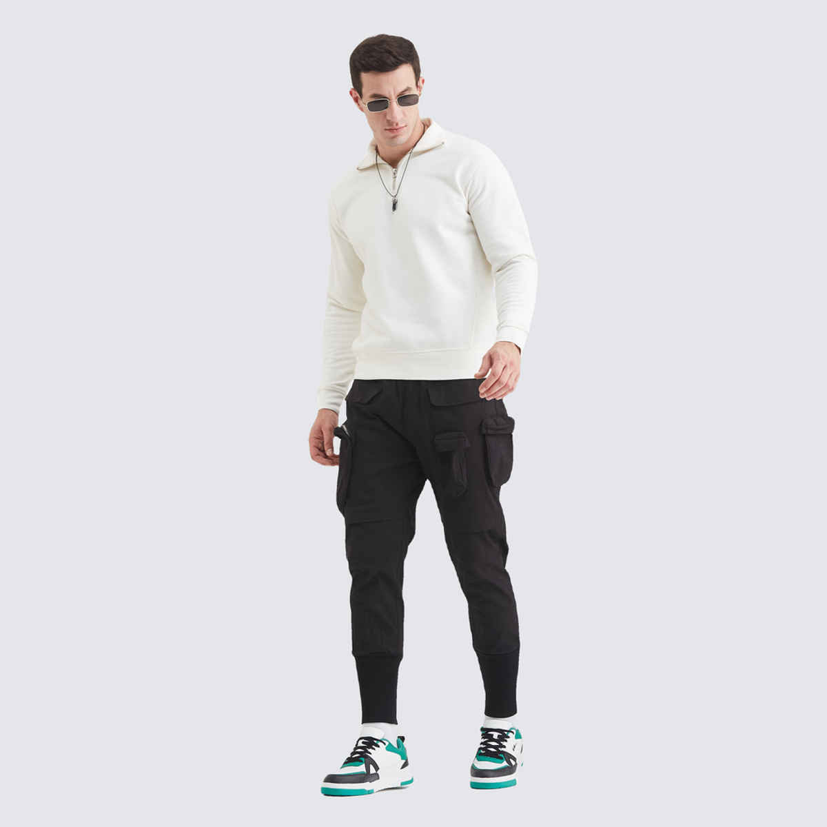 Campus Men's Sneakers | OG-27 | White and Green - UK 8