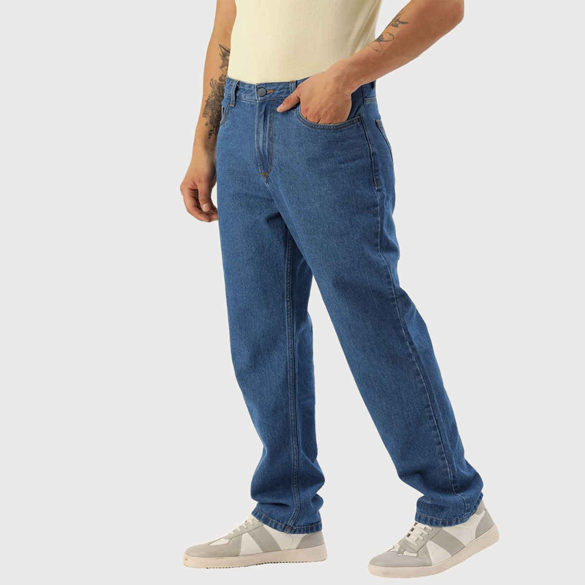 Bene Kleed Men's Straight Fit Jeans | Blue - 34