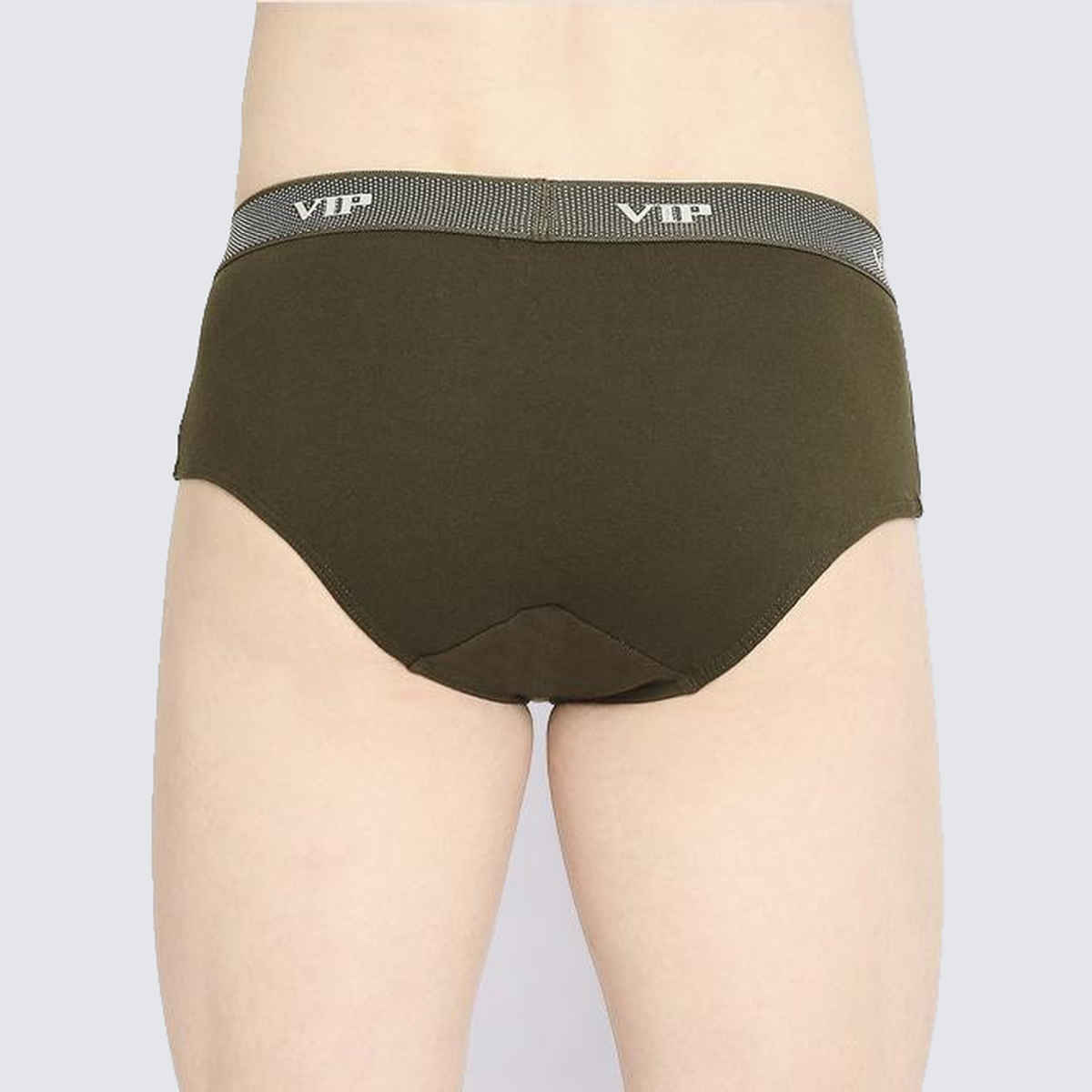 VIP Mens Briefs Fresh Pack Of 2-95-Cm(Navy Blue, Olive Green)