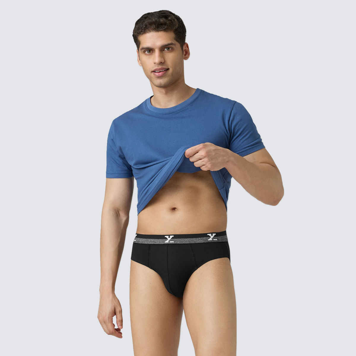 XYXX Men's Cotton Solid Briefs, Pack of 1, Jet Black| L