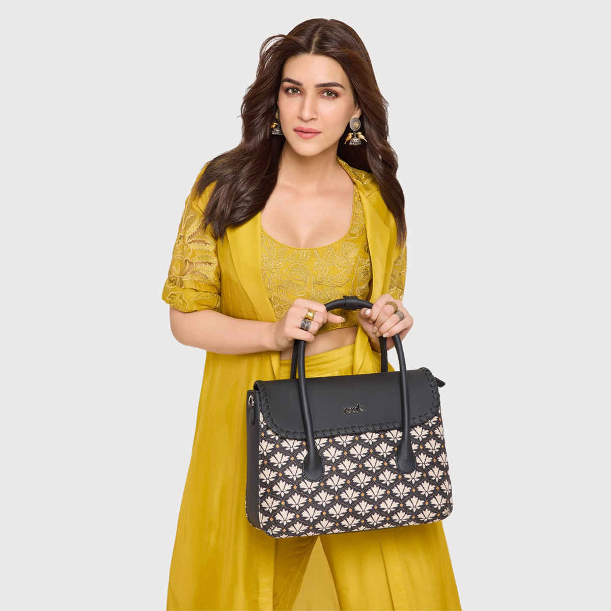 Zouk Women's Floral Vegan Leather 11 L Satchel | Multicolour - One Size