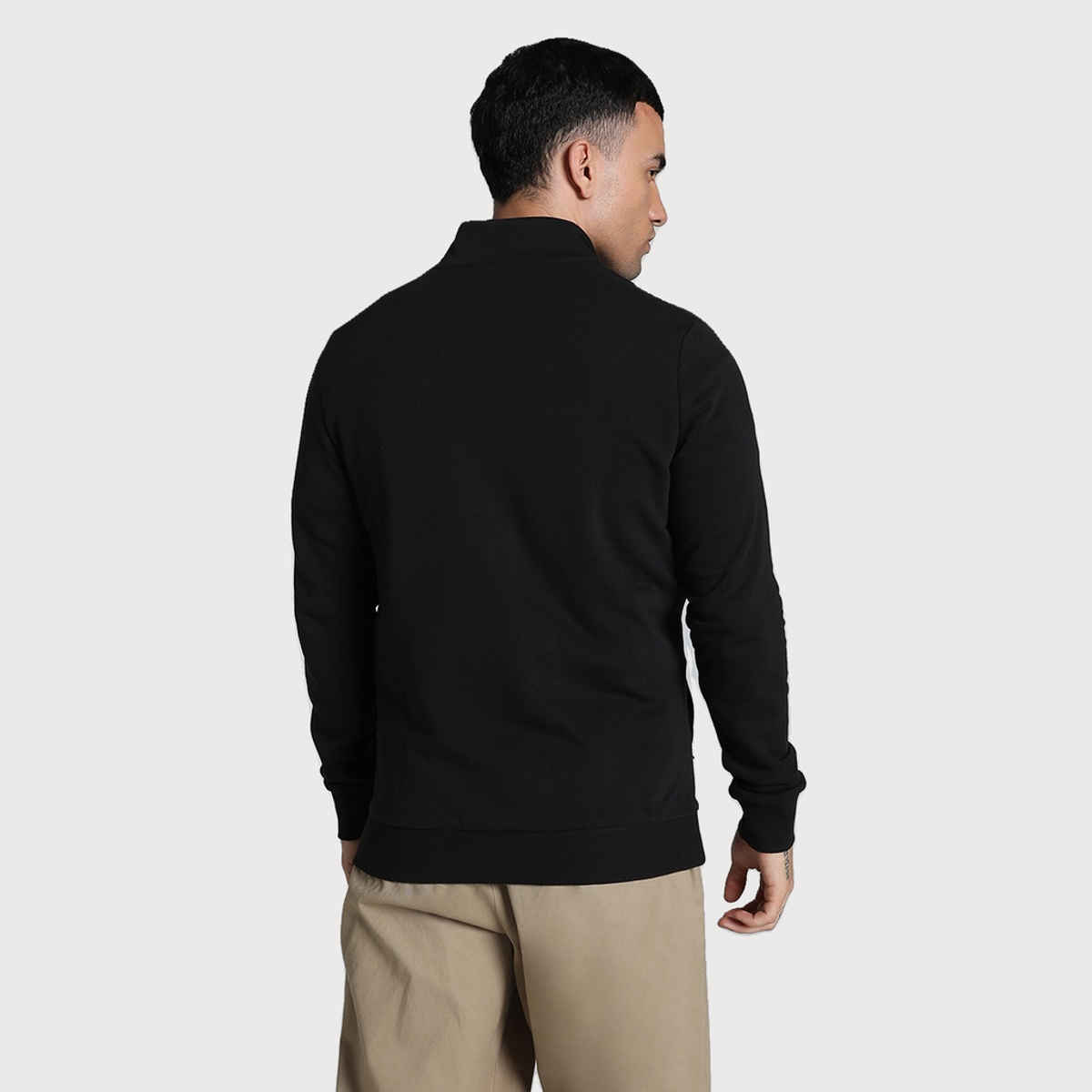 Puma Men's Zippered Slim Fit Sweat Jacket | Black | L