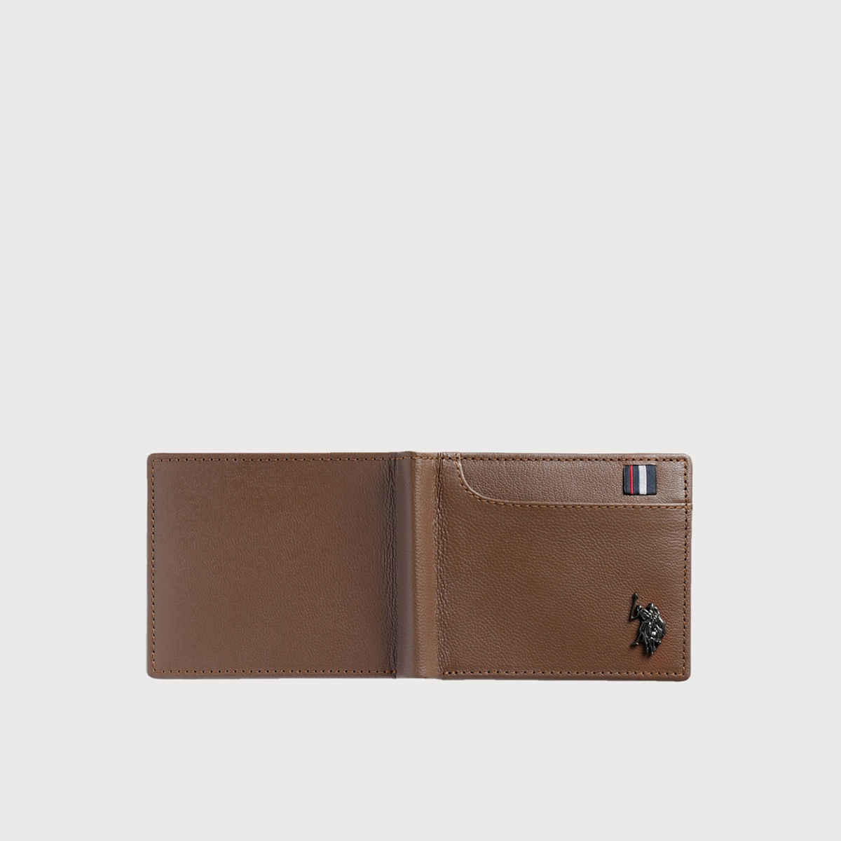 U.S. Polo Assn. | Bi-Fold Textured Wallet | Brown | One Size