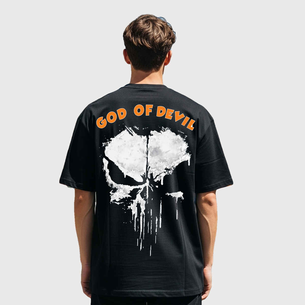 BENNY BROOKS Men's Round Neck half sleeve Oversized T-shirt |AA(ARN)BLACK120 | Black - XL