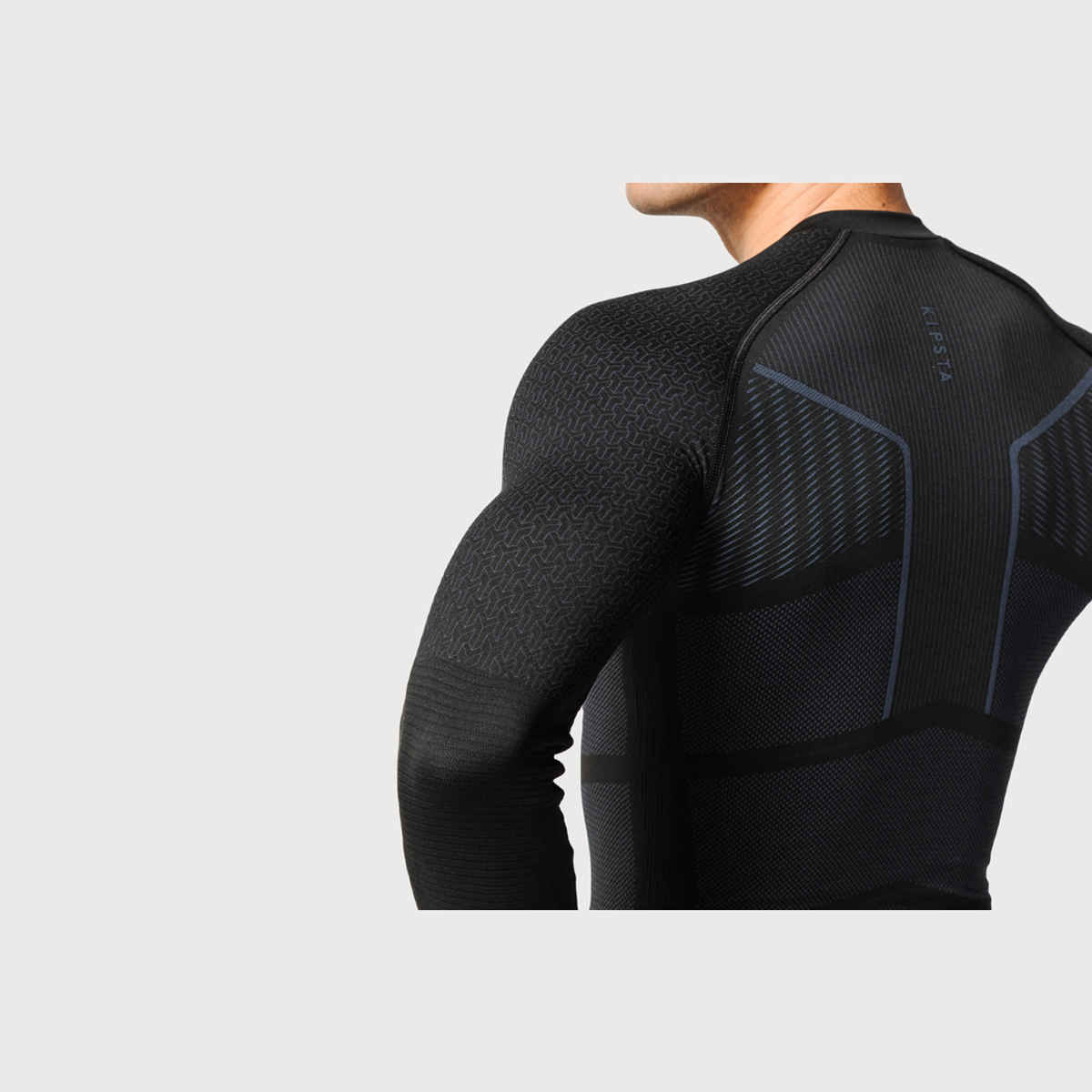 Decathlon | Kipsta Men's Quick Dry Long Sleeve Compression T-shirt - Black - 2XL