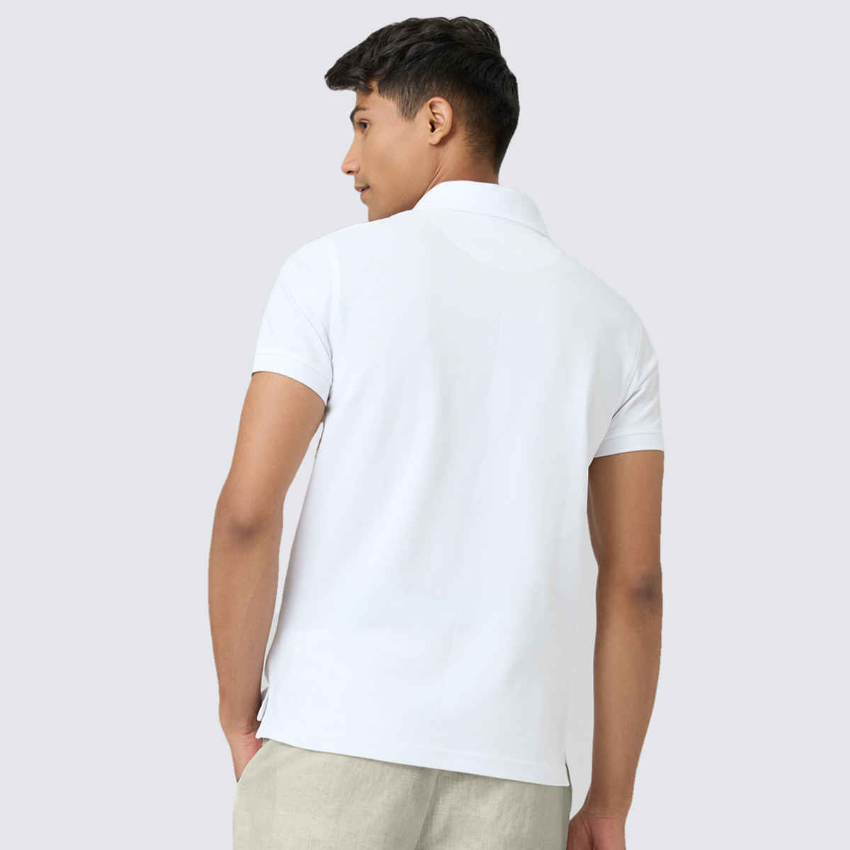 XYXX Nova Polo T-shirt - Polar White | Super Combed Cotton | XL