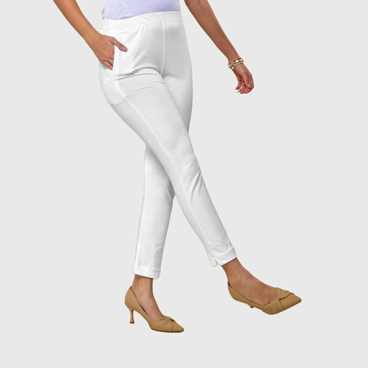 Lyra Women's Kurtipant | Off White - Free Size