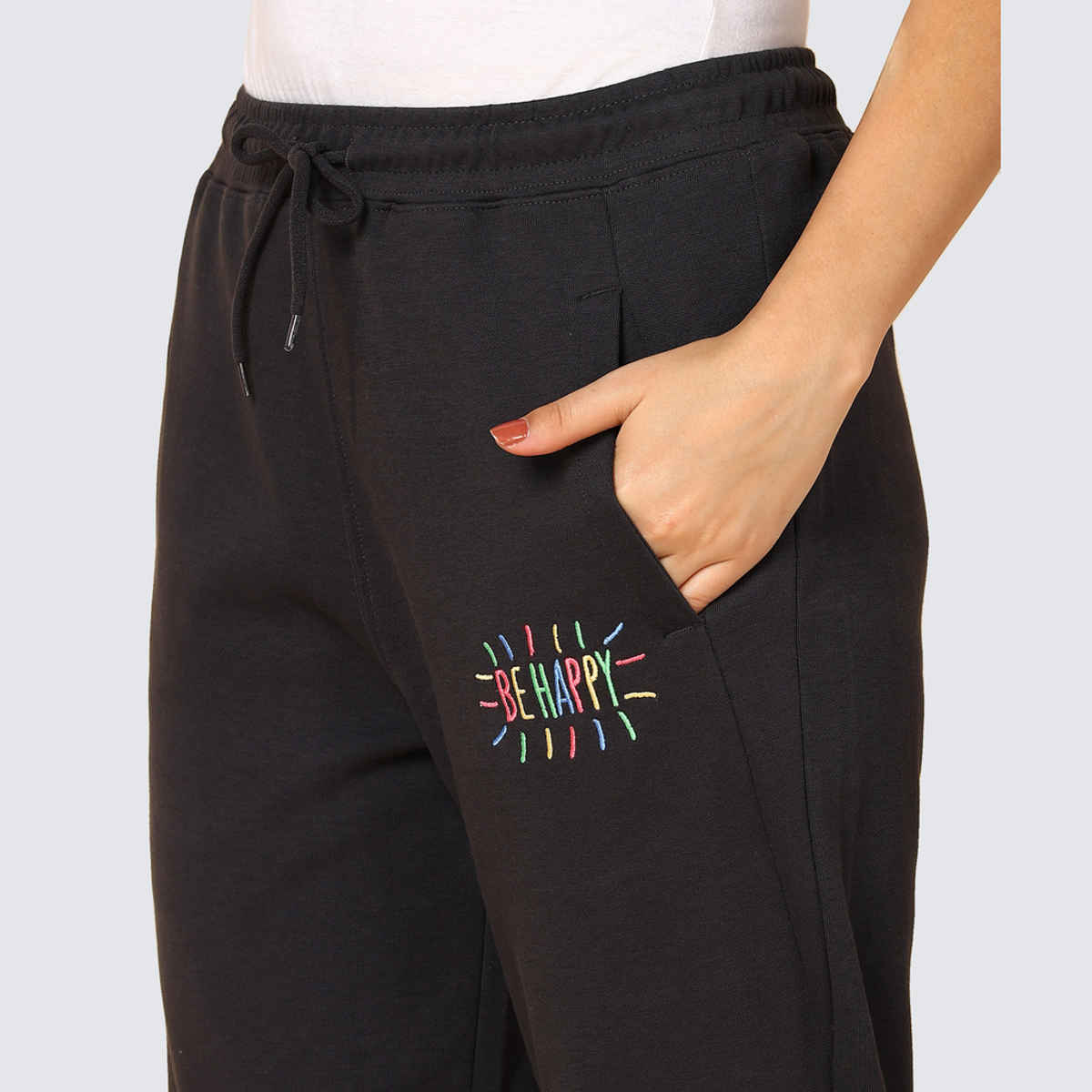 Alan Jones Women's Ankle-Length Cotton Trackpant | Comfort Fit | Heavy GSM Fabric | Charcoal - XL