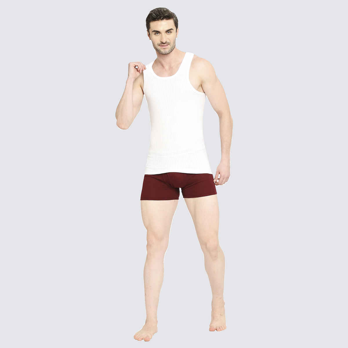 Vip Array Men's White Vest | Pack of 2 | 90 cm