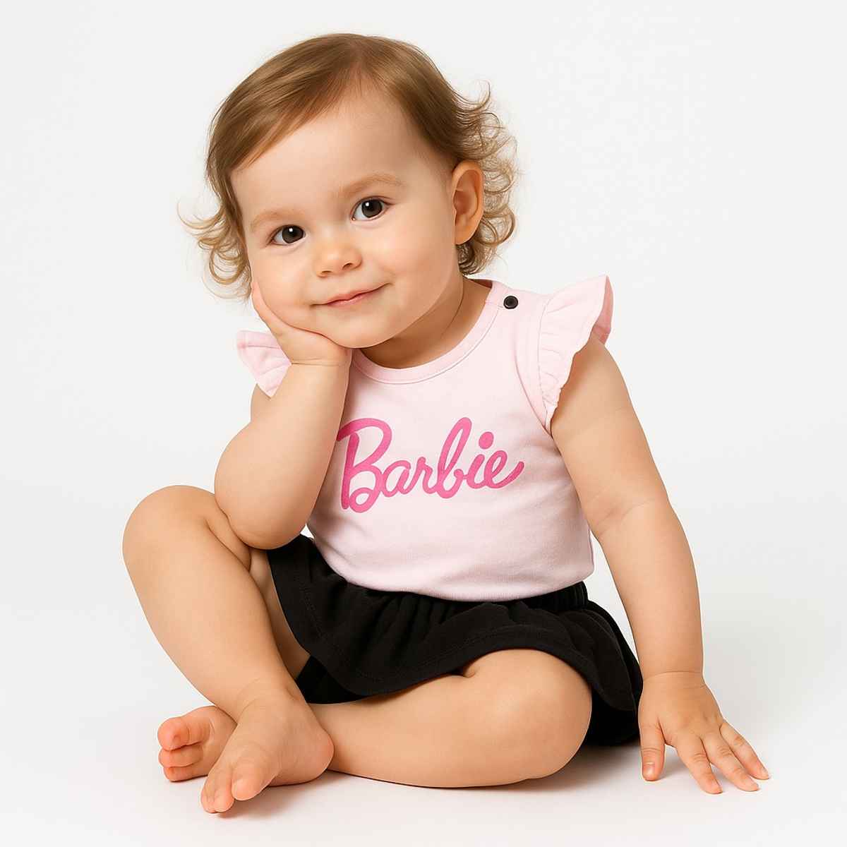 Mom's Love Girls' Printed Cotton Clothing Sets | Pink | 03 - 06 months