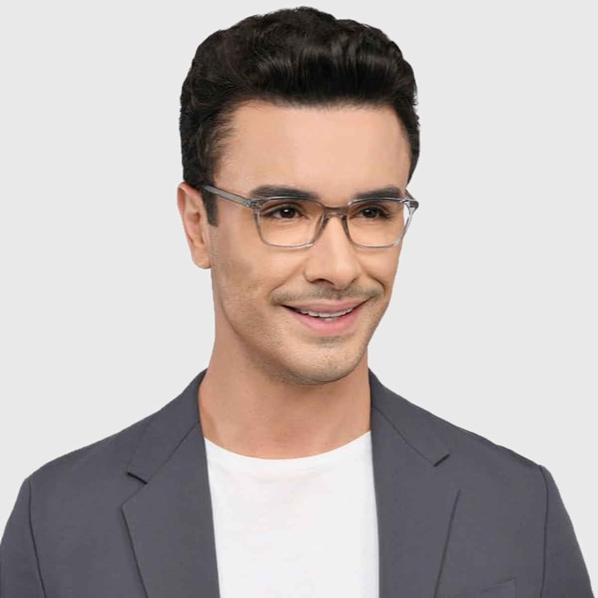 Lenskart Blu Unisex TR90 Computer Glasses | Grey Transparent - M