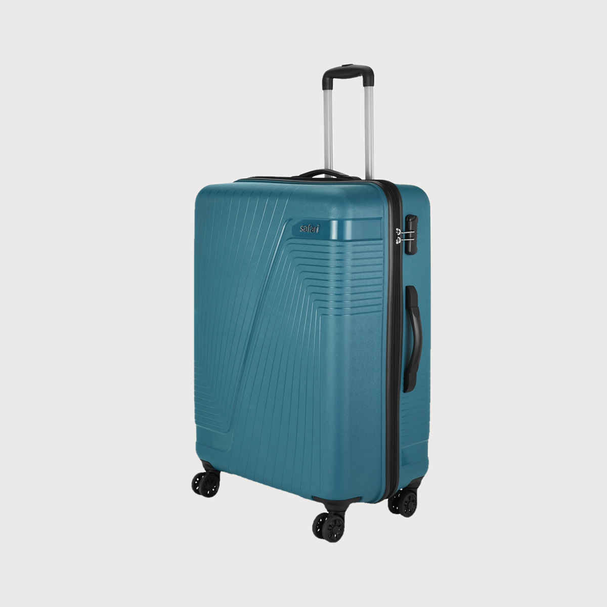 Safari Textured ABS and Polycarbonate 60 L Telescopic Cabin Luggage | Teal - 56 cm