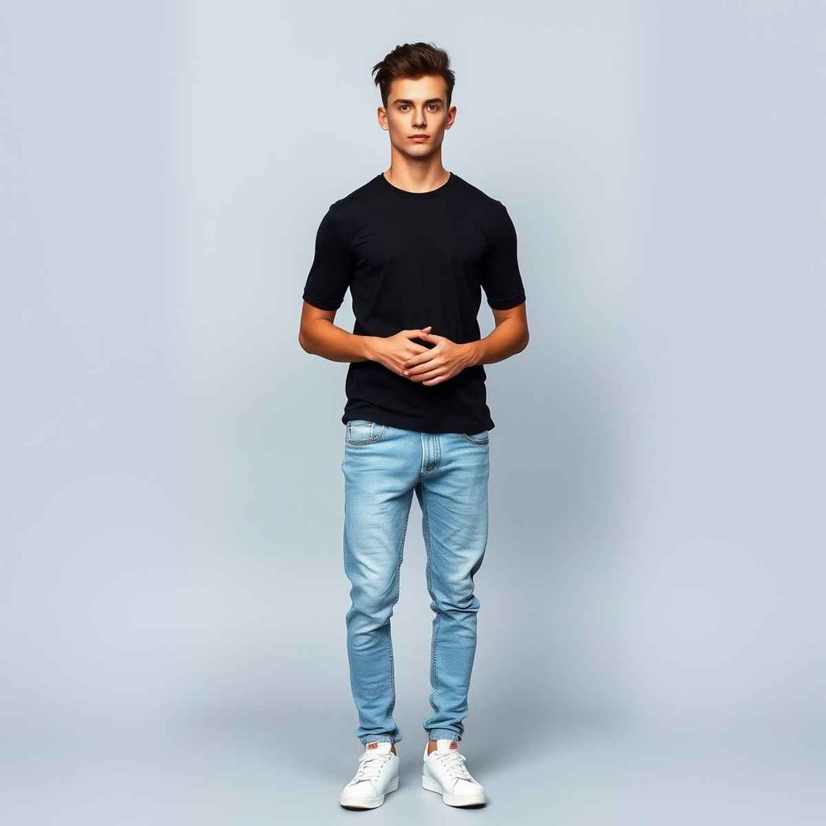 Springman Men Pure Cotton Solid Round Neck T-shirt | Black - S