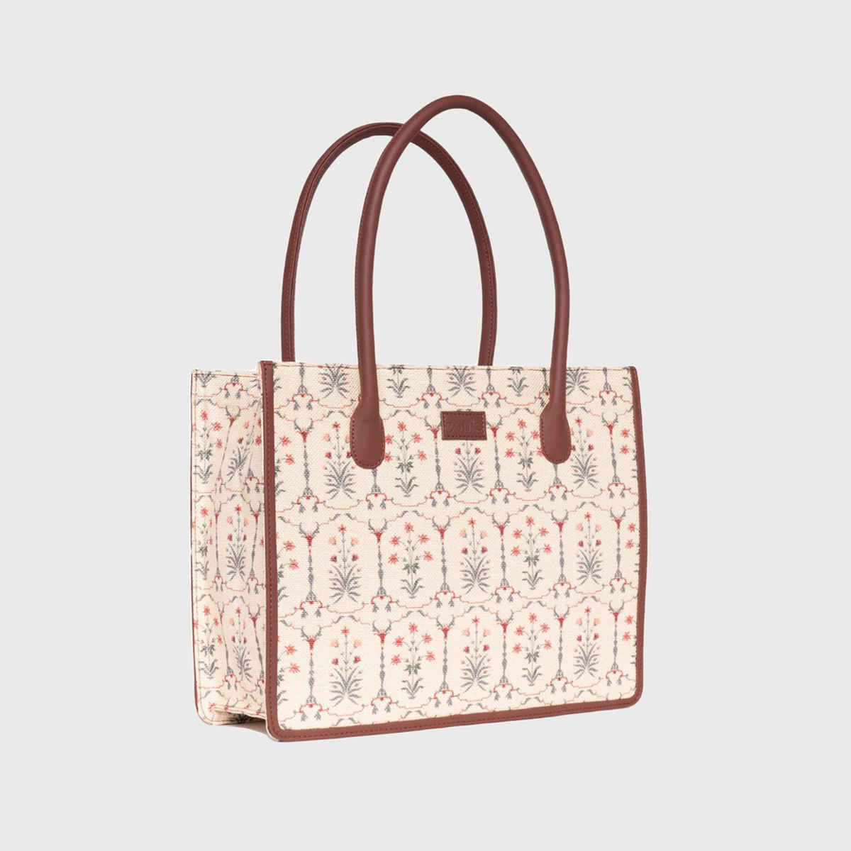 ZOUK Taj Nakashi Book Tote Bag for Women|Embroidered Handcrafted|Large Shoulder Bag |Designer Purse