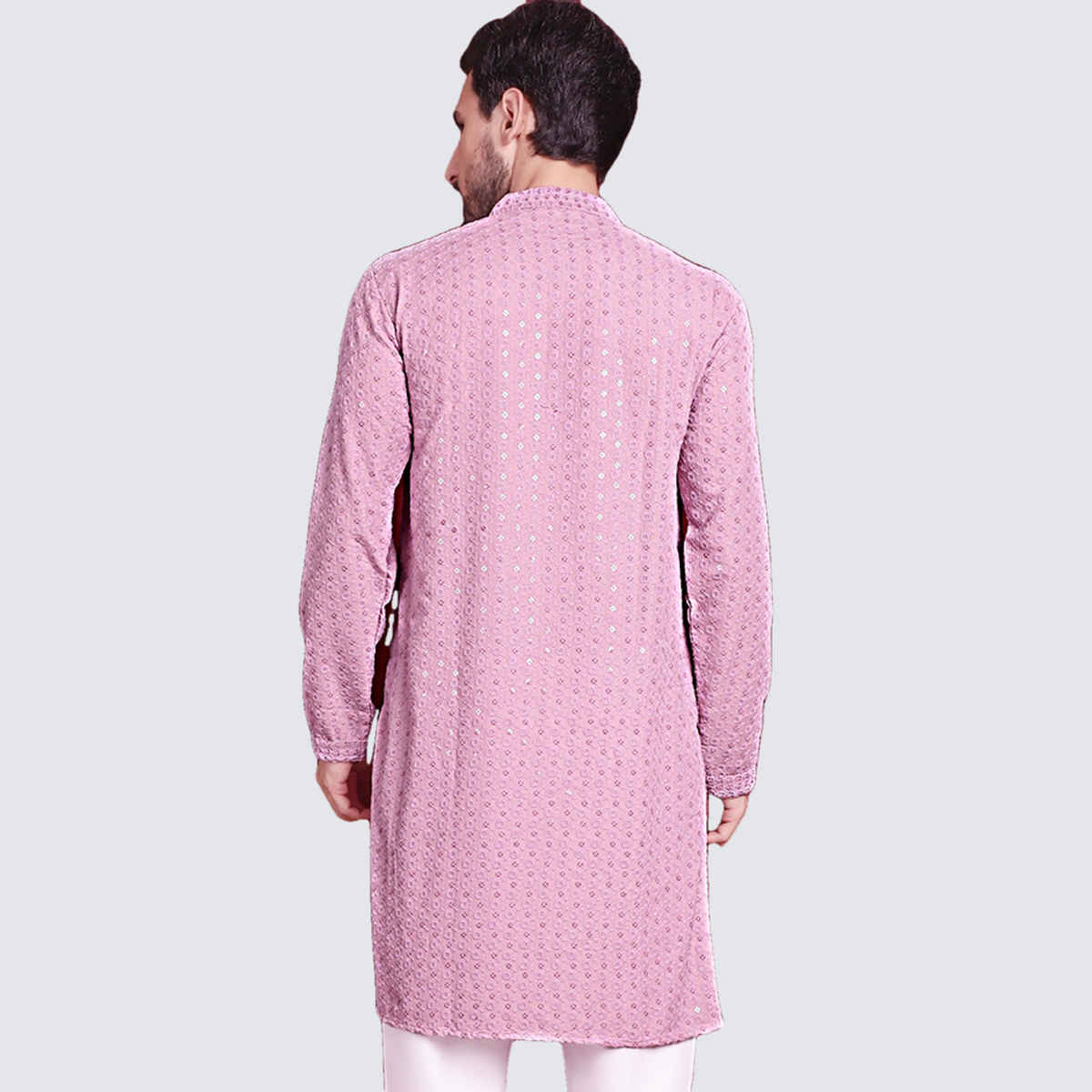 Jompers Men Kurta Only Ko 678Light-Purple XXL