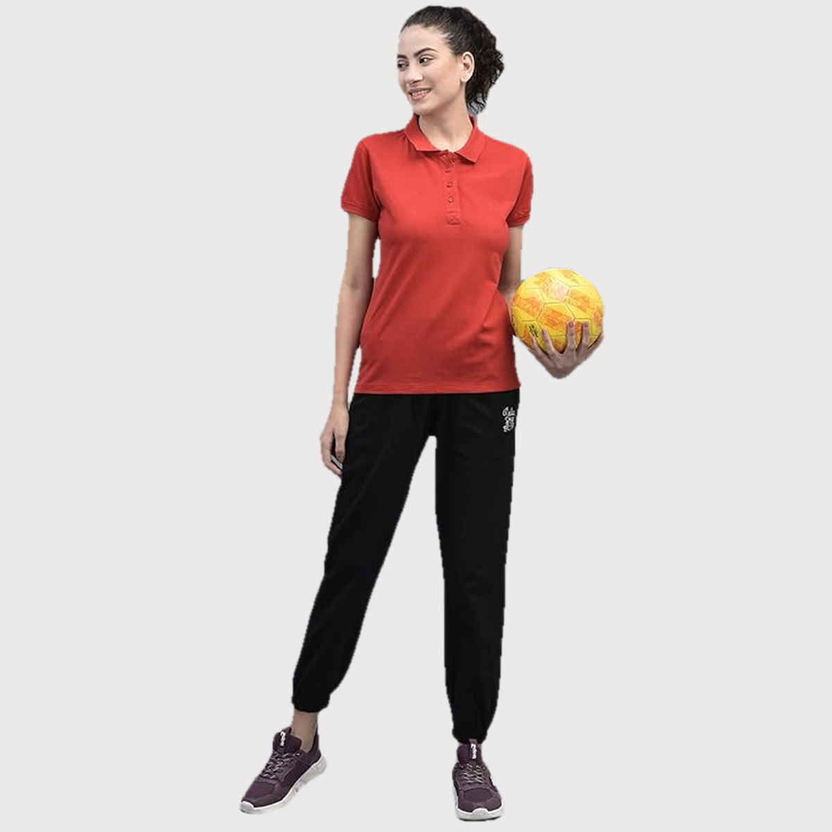 Dollar Women Polo T-shirt - Red | Premium Cotton | M