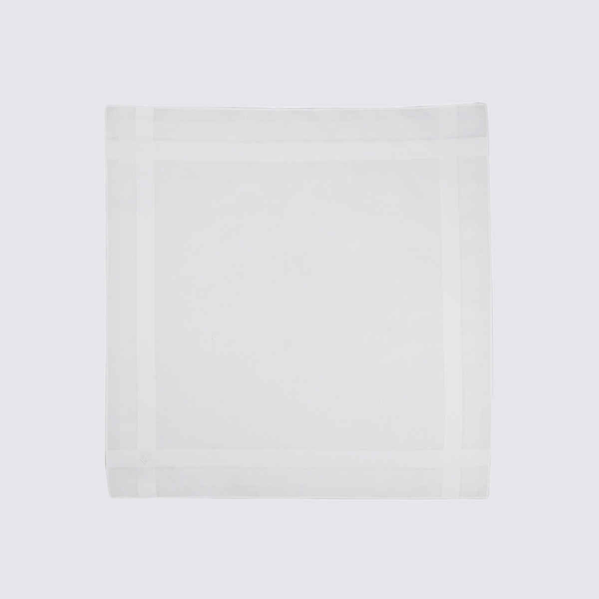 Louis Philippe Men's Solid Cotton Handkerchief | White
