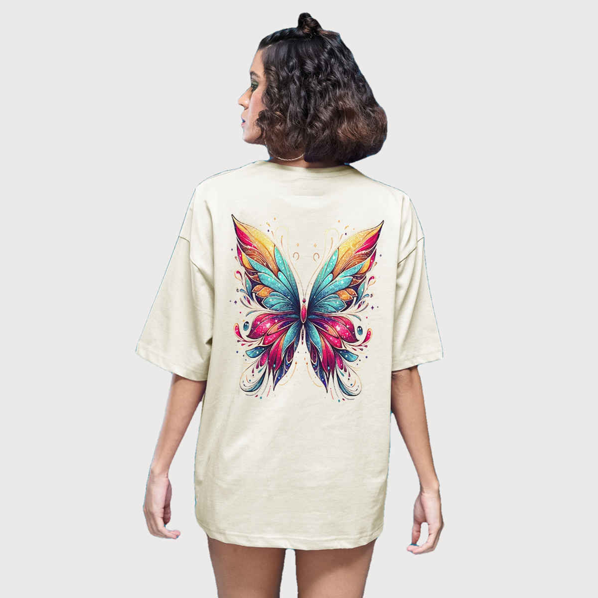 Smartees Women's Oversize Printed T-shirt | WW - 2026 | Skin - L