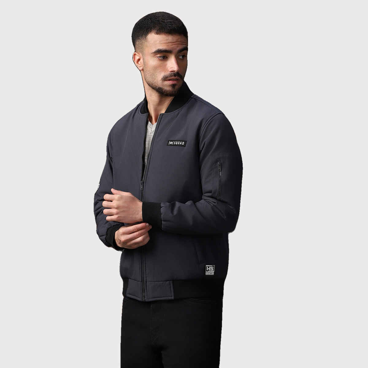 High Star Men's Lightweight Bomber Jacket | Blue - M